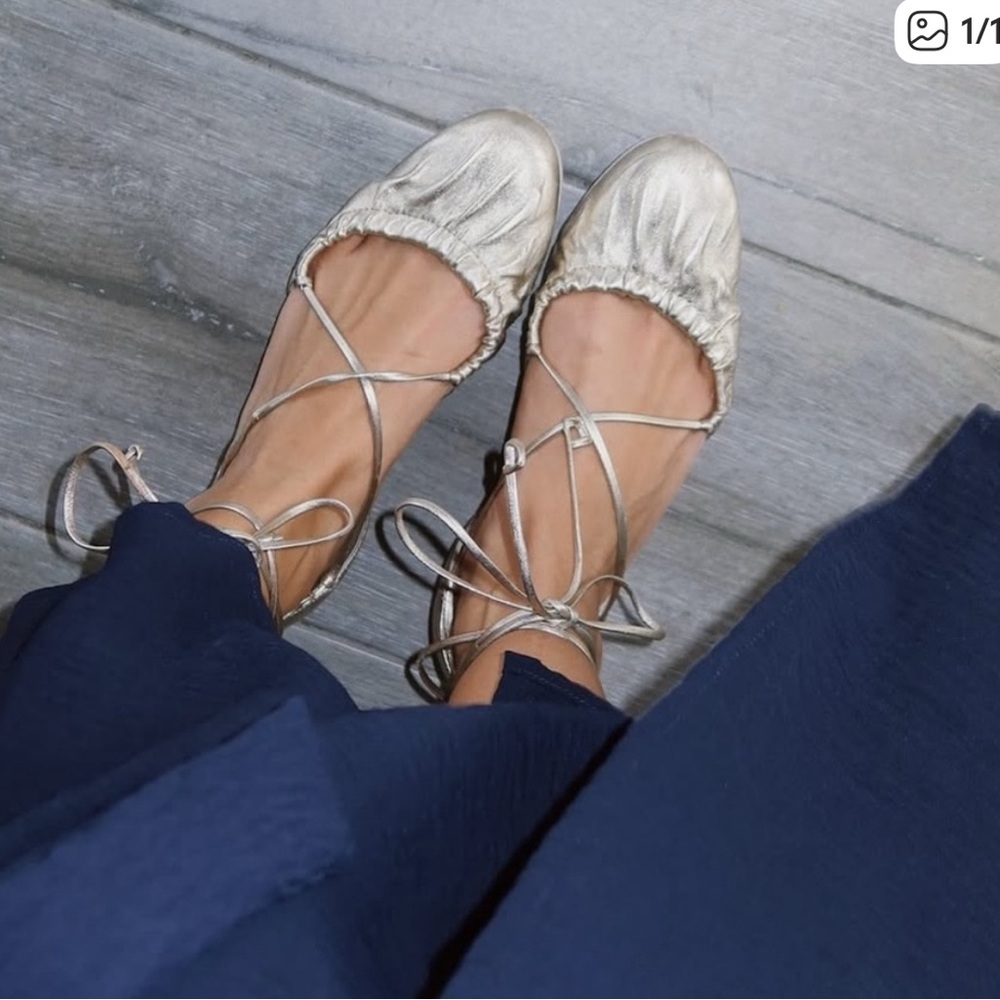 Dolce Vita Gold Metallic Ballet Flats